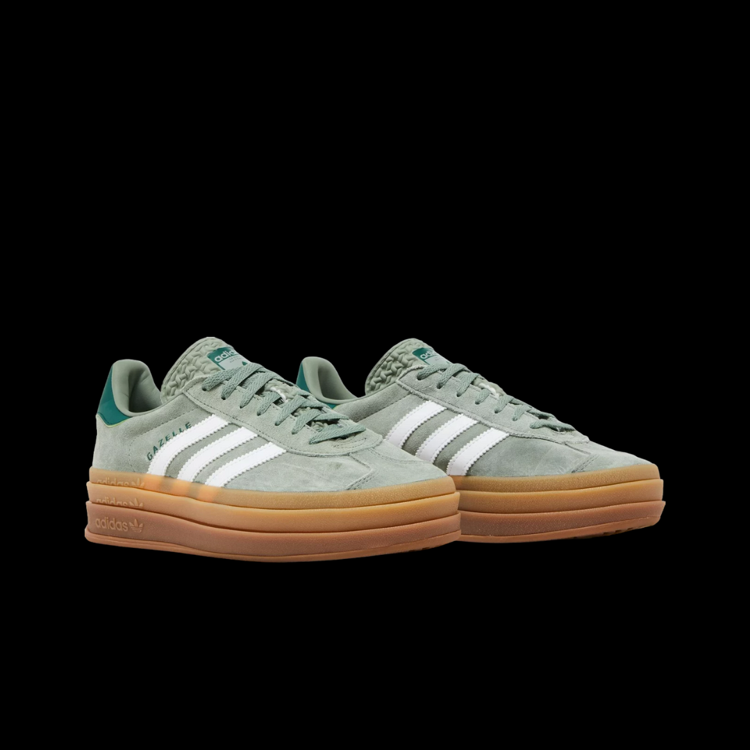 Adidas Gazelle Bold Silver Green Gum