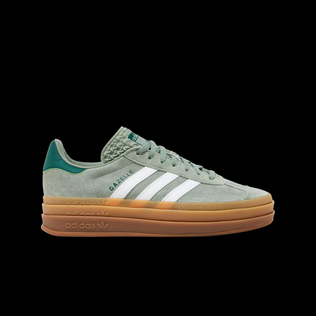 Adidas Gazelle Bold Silver Green Gum