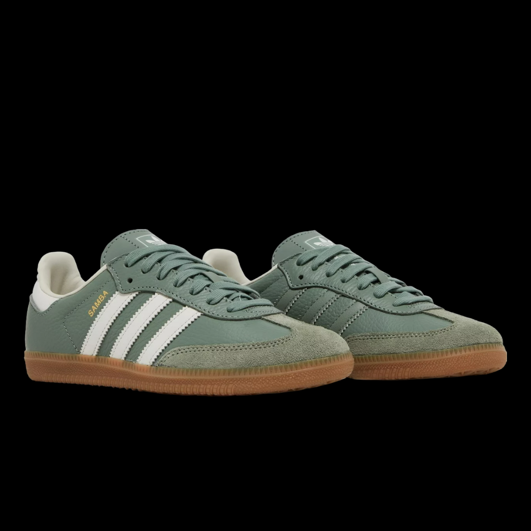 Adidas Samba Silver Green Gum