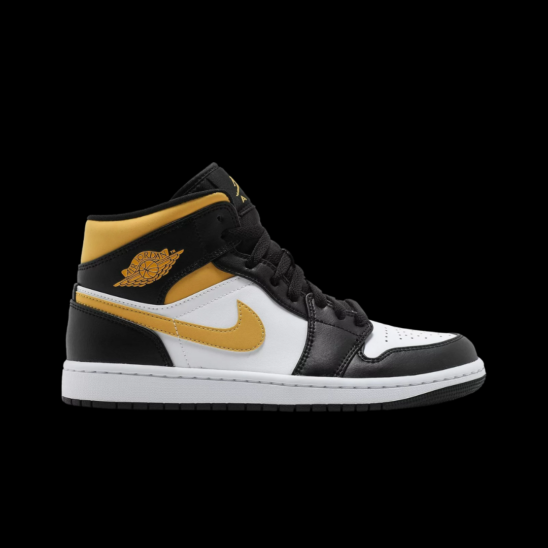 Air Jordan 1 Mid Black University Gold