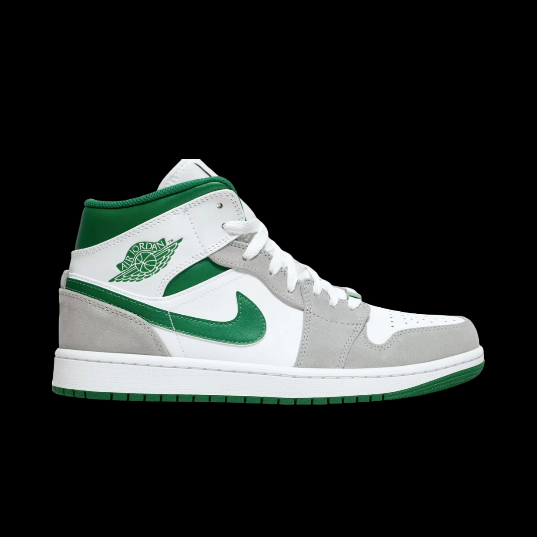 Air Jordan 1 Mid Grey Pine Green