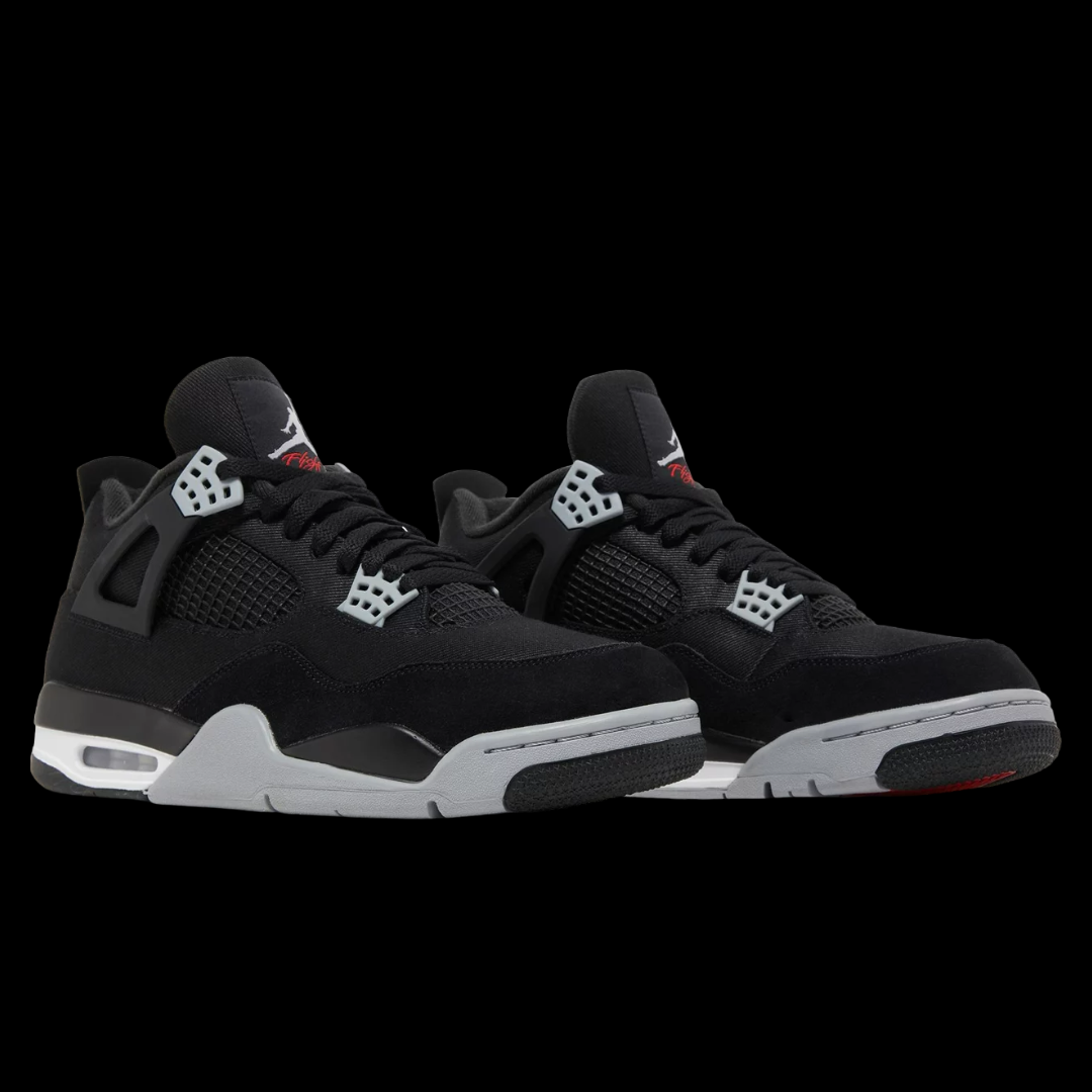 Air Jordan 4 Retro Black Canvas